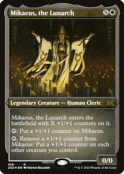 Mikaeus, the Lunarch (Foil Etched) card art