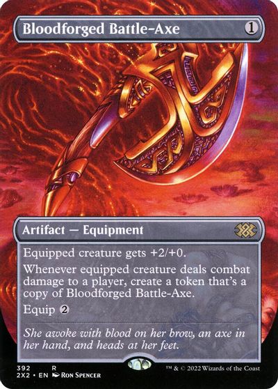 Bloodforged Battle-Axe (Borderless) card art