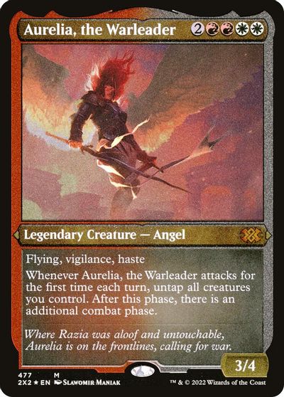 Aurelia, the Warleader (Foil Etched) card art