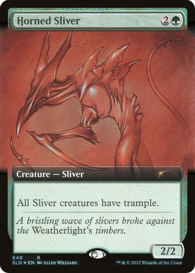Horned Sliver (Extended Art) card art