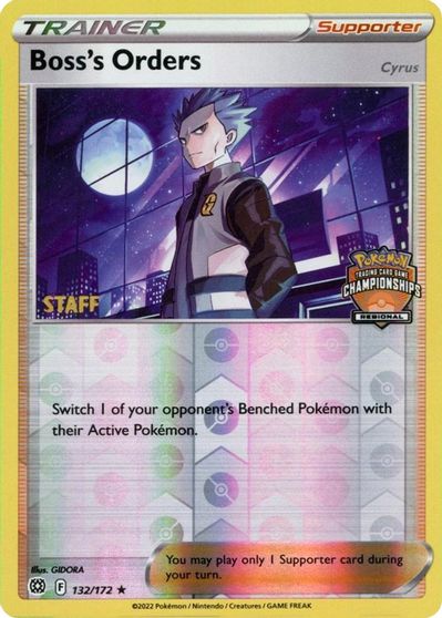 Boss's Orders - 132/172 (Regional Championships) [Staff] card art