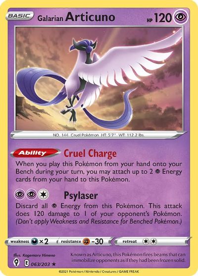 Galarian Articuno - 063/203 card art