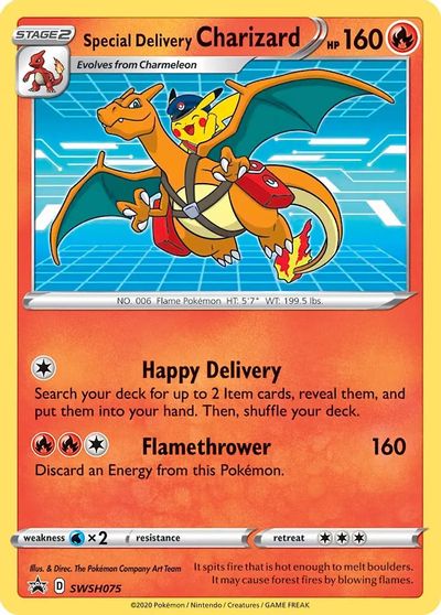 Special Delivery Charizard - SWSH075 card art