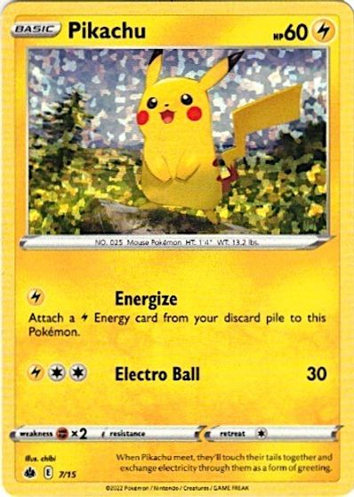 Pikachu - 7/15 card art