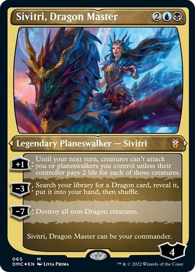 Sivitri, Dragon Master (Foil Etched) card art