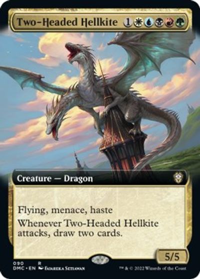 Two-Headed Hellkite (Extended Art) card art