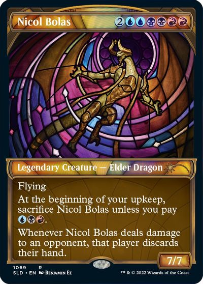Nicol Bolas (Stained Glass) (Textured Foil) card art