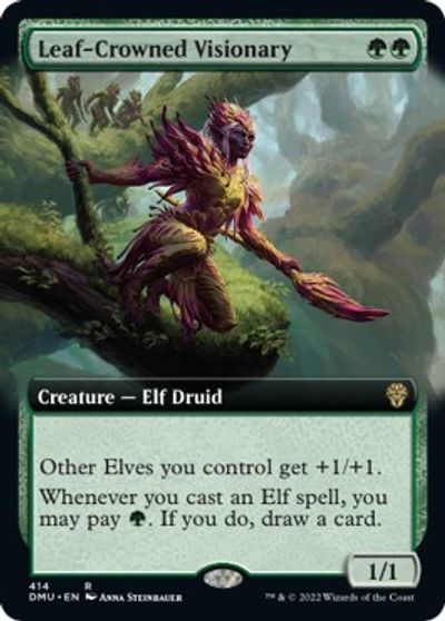 Leaf-Crowned Visionary (Extended Art) card art