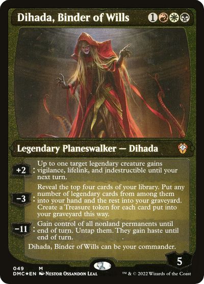 Dihada, Binder of Wills (Display Commander) - Thick Stock card art