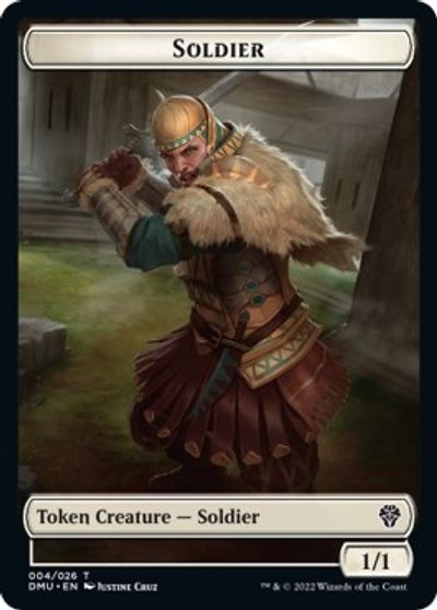 Soldier // Badger Double-Sided Token card art