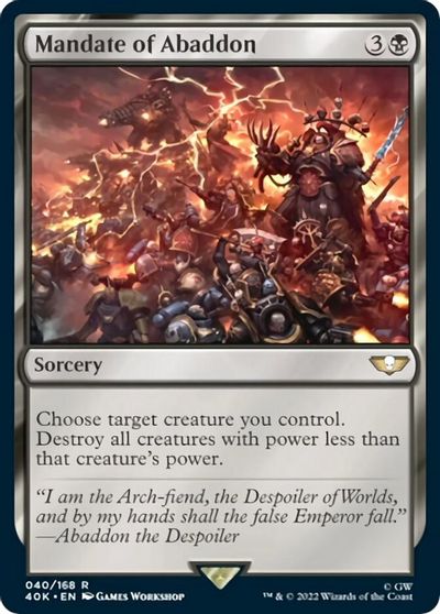 Mandate of Abaddon (Surge Foil) card art