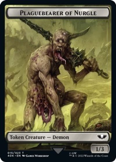 Plaguebearer of Nurgle // Astartes Warrior (012) Double-Sided Token card art