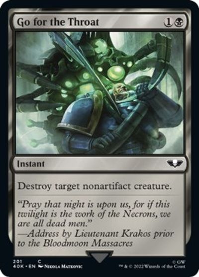 Go for the Throat card art