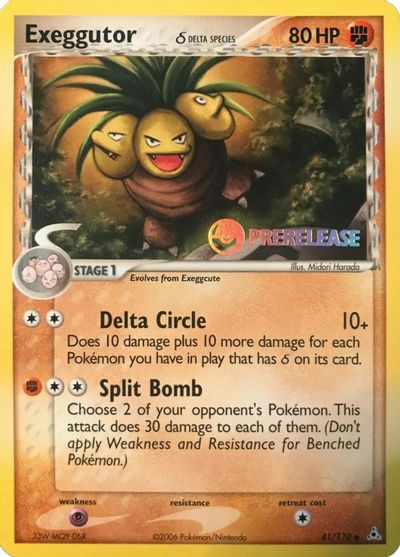 Exeggutor (Delta Species) - 41/110 (Prerelease) card art