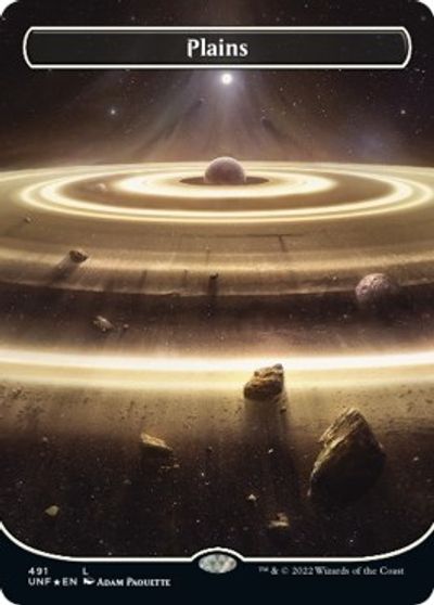 Plains (491) (Borderless) (Galaxy Foil) card art