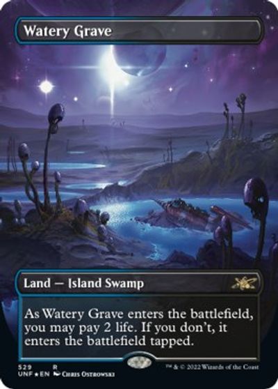 Watery Grave (Borderless) (Galaxy Foil) card art