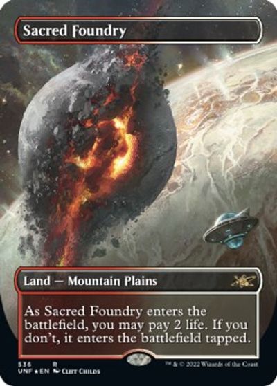 Sacred Foundry (Borderless) (Galaxy Foil) card art