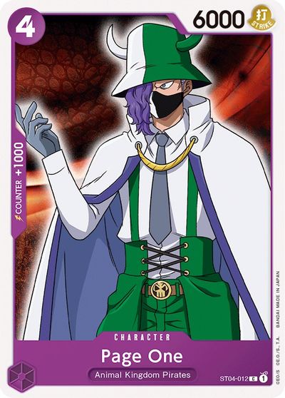 Page One card art