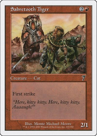 Sabretooth Tiger card art