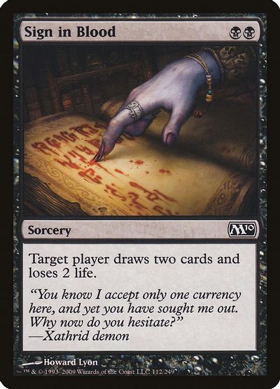 Sign in Blood card art