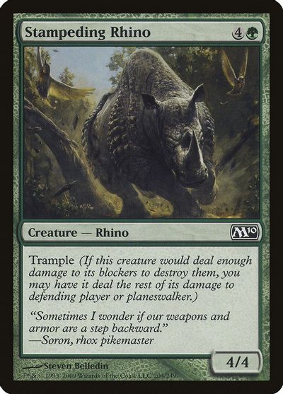 Stampeding Rhino card art
