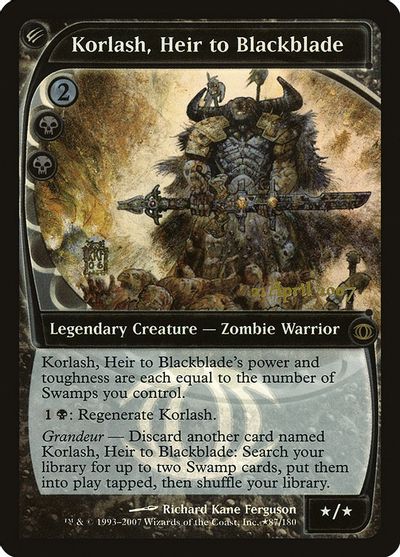 Korlash, Heir to Blackblade card art
