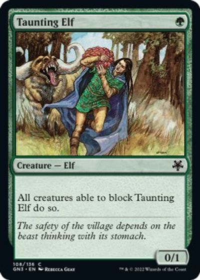Taunting Elf card art