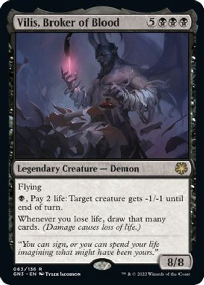 Vilis, Broker of Blood card art