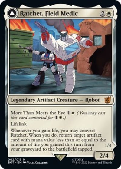 Ratchet, Field Medic card art