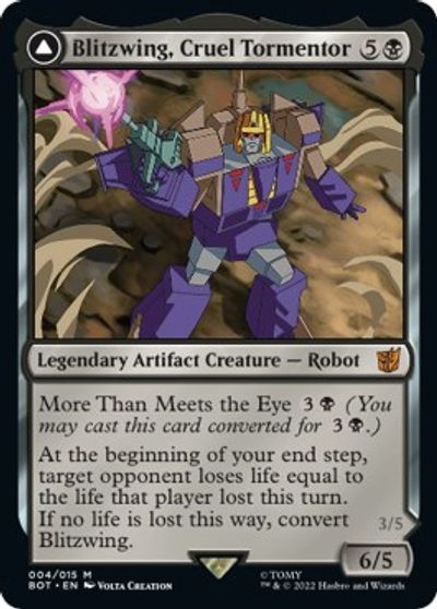 Blitzwing, Cruel Tormentor card art