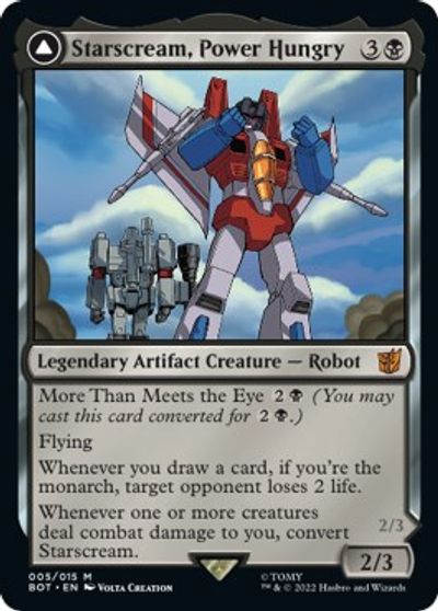 Starscream, Power Hungry card art