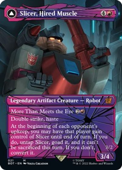 Slicer, Hired Muscle (Shattered Glass) card art