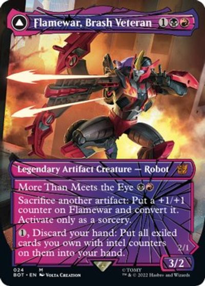 Flamewar, Brash Veteran (Shattered Glass) card art