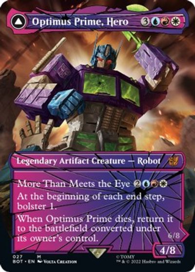 Optimus Prime, Hero (Shattered Glass) card art