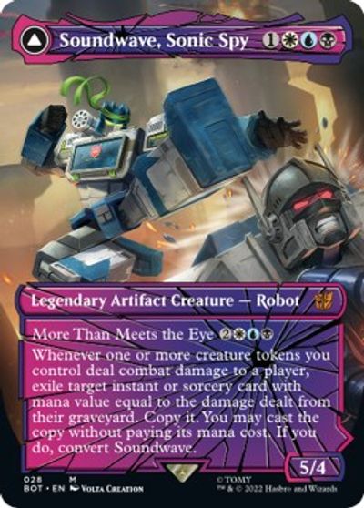 Soundwave, Sonic Spy (Shattered Glass) card art