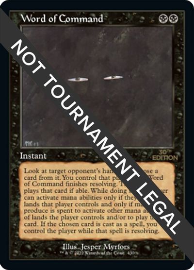 Word of Command (Retro Frame) card art