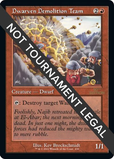 Dwarven Demolition Team (Retro Frame) card art