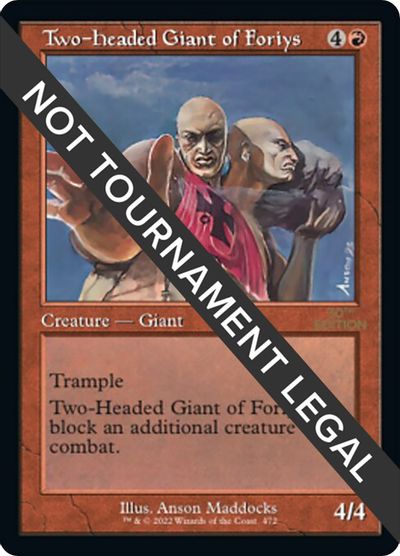 Two-Headed Giant of Foriys (Retro Frame) card art