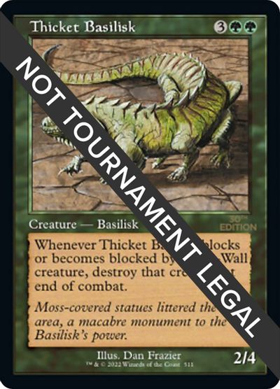 Thicket Basilisk (Retro Frame) card art