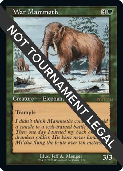War Mammoth (Retro Frame) card art