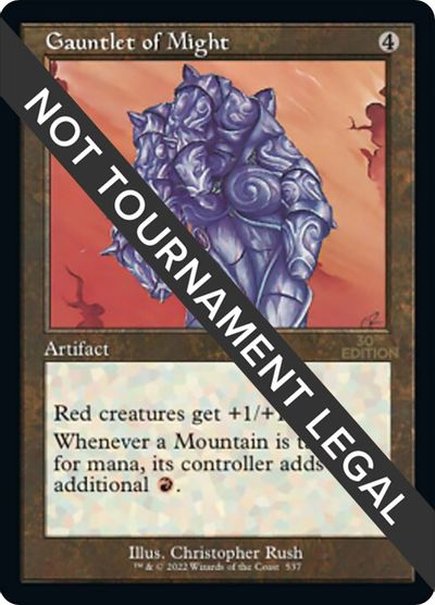 Gauntlet of Might (Retro Frame) card art