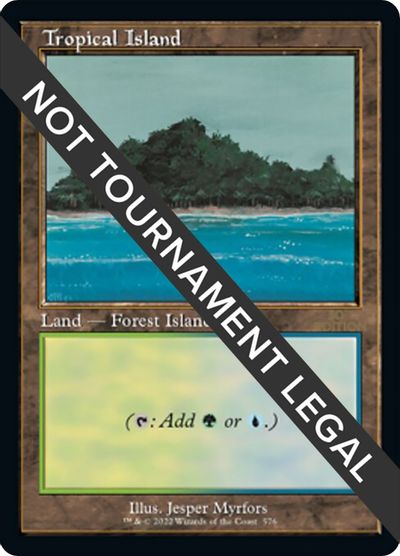 Tropical Island (Retro Frame) card art