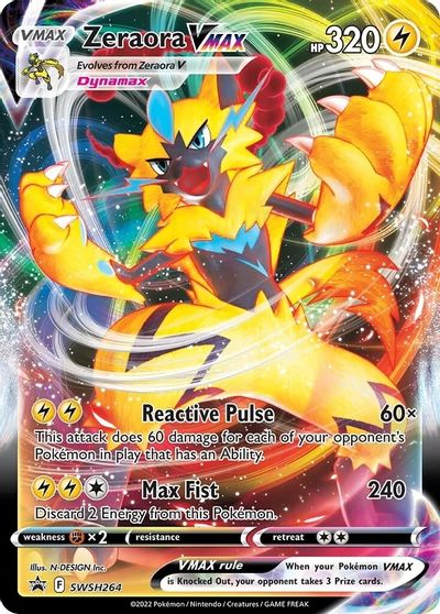 Zeraora VMAX - SWSH264 card art