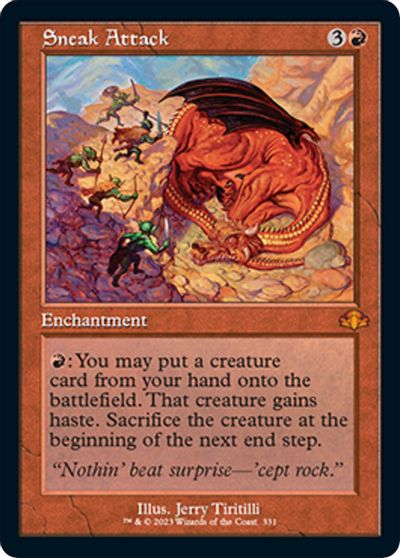 Sneak Attack (Retro Frame) card art