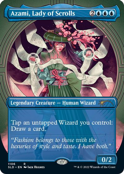 Azami, Lady of Scrolls (Borderless) card art
