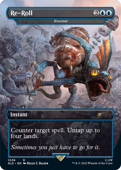 Re-Roll - Rewind (Borderless) card art