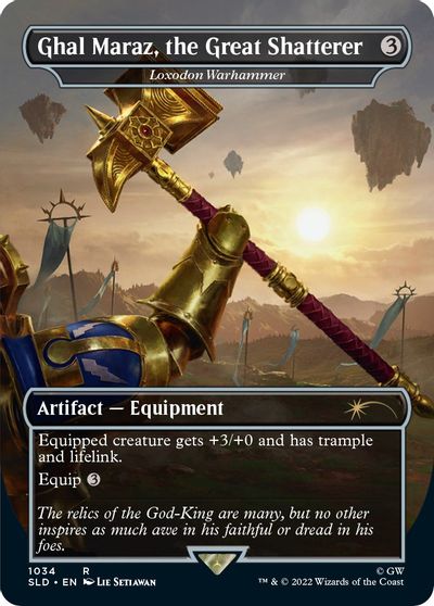 Ghal Maraz, the Great Shatterer - Loxodon Warhammer (Borderless) card art