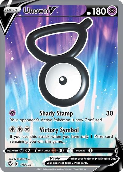 Unown V (Full Art) card art