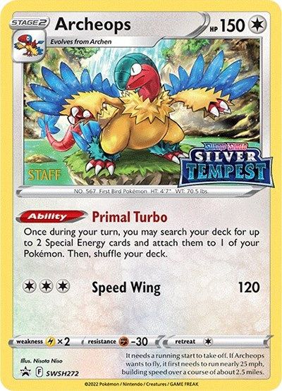 Archeops - SWSH272 (Prerelease) [STAFF] card art
