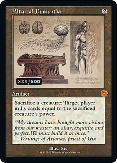 Altar of Dementia (Schematic) (Serial Numbered) card art